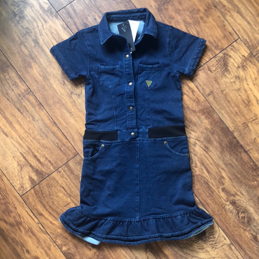 New Guess baby girl dress flexible jeans size 6X 7